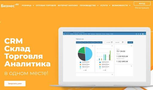 Главная страница сервиса «Бизнес.ру»