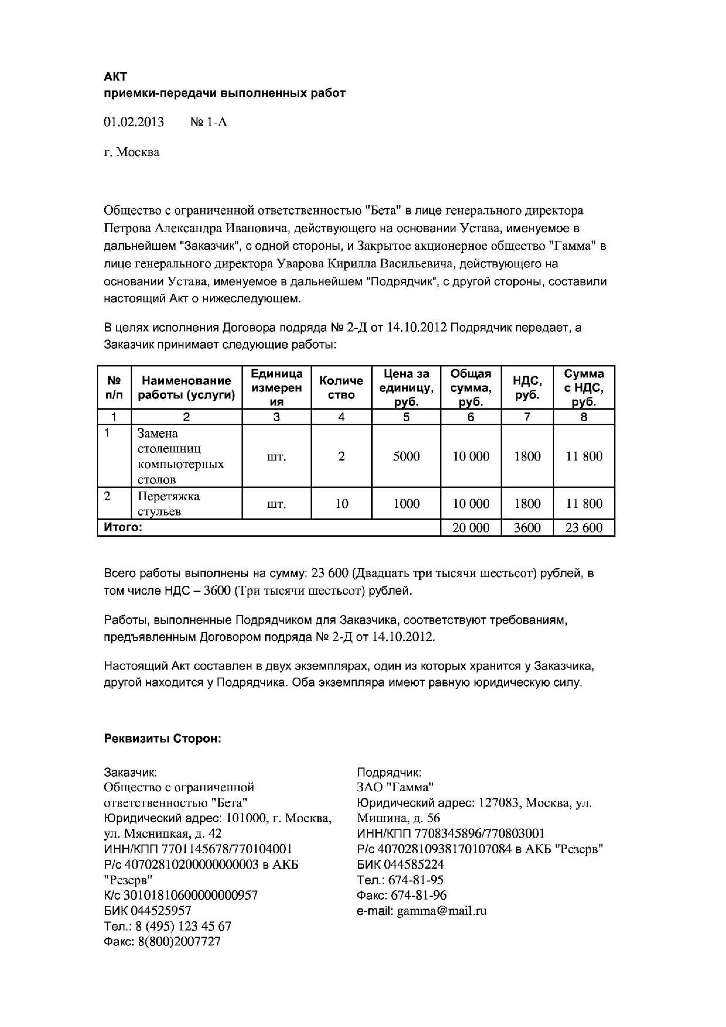 Акт Приемки-Передачи Выполненных Работ, Скачать Бланк Бесплатно.