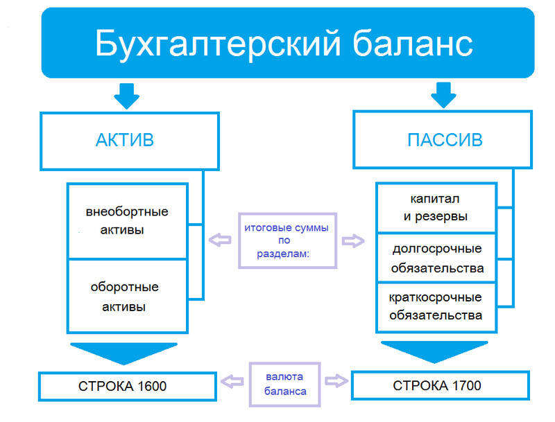 Состав бухгалтерского баланса