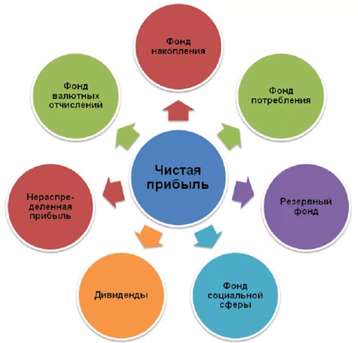 Направления распределения чистой прибыли