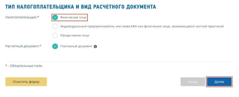Выбор типа налогоплательщика Выбор типа налогоплательщика