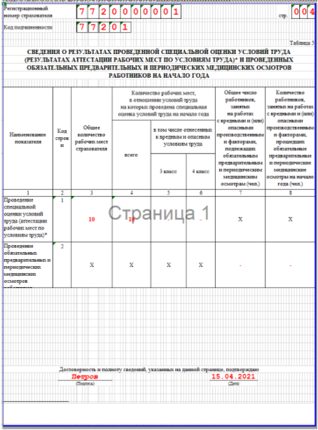 4-ФСС таблица 5