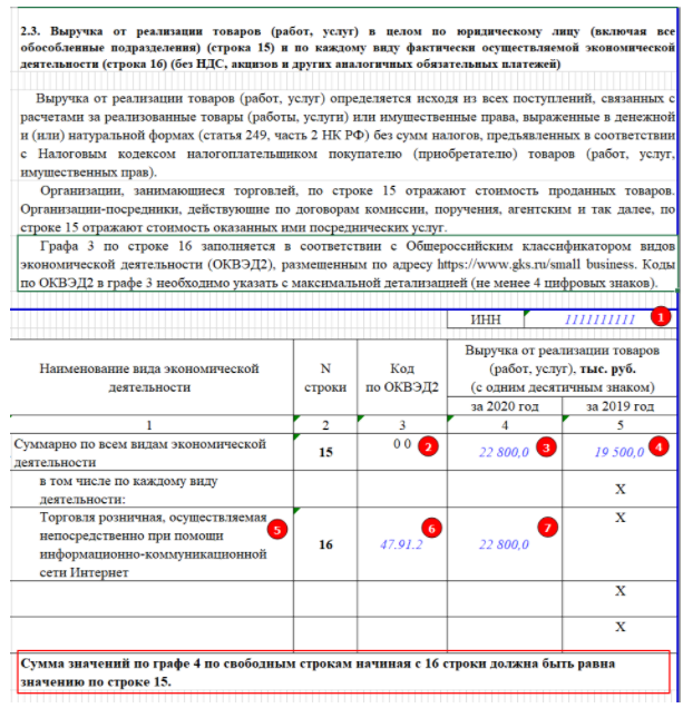 Раздел 2 пункт 2.3 формы МП-СП