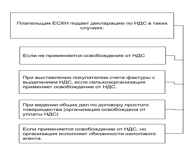 Случаи, в которых плательщик ЕСХН подает декларацию Случаи, в которых плательщик ЕСХН подает декларацию