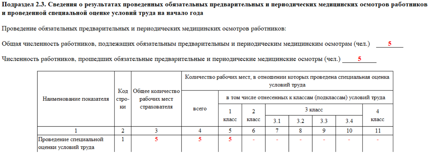 Образец заполнения подраздела 2.3 Образец заполнения подраздела 2.3