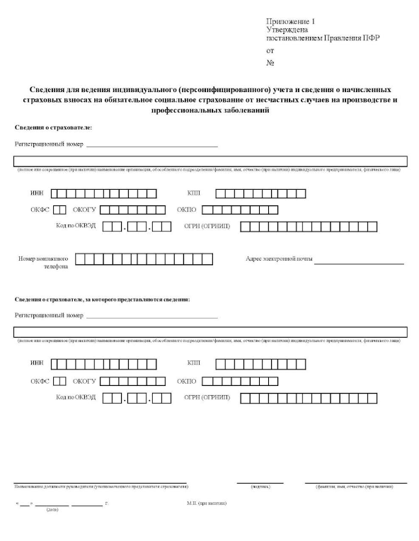Титульный лист отчёта ЕФС-1 Титульный лист отчёта ЕФС-1