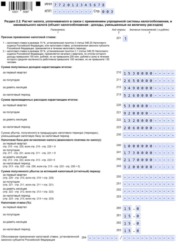 Образец раздела 2.2 Образец раздела 2.2