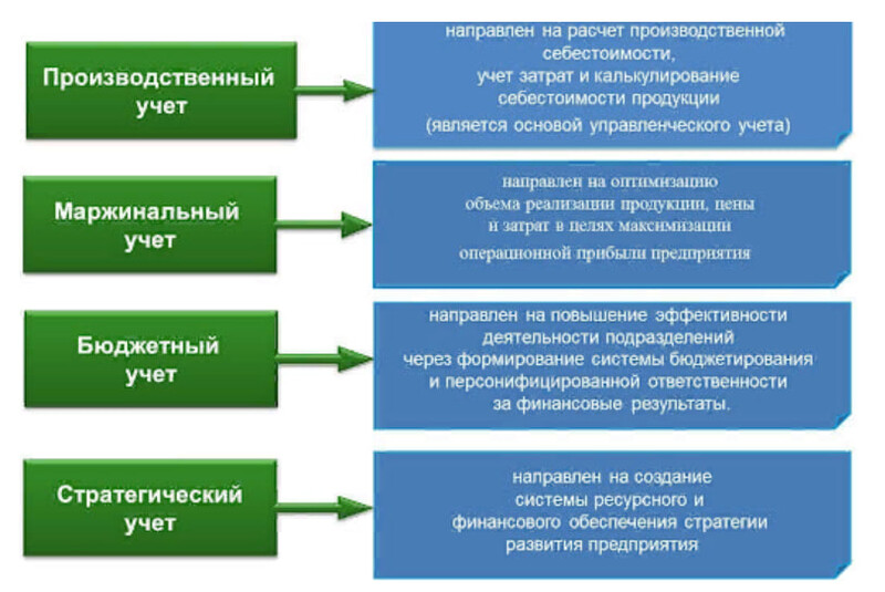 Рисунок 1 — Виды управленческого учёта